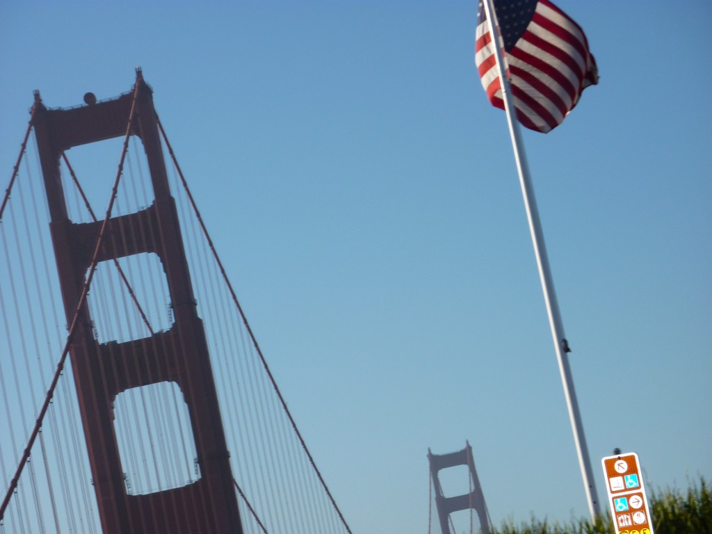 Golden Gate & the American Flag