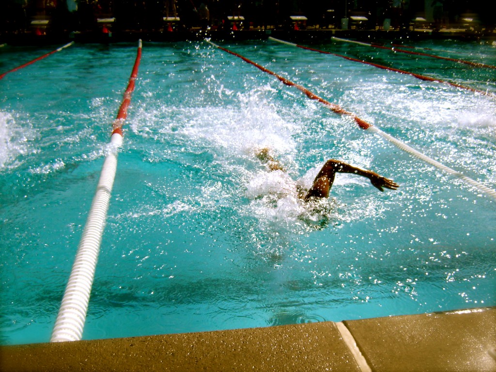 Me swimming the 4X100 yd Freestyle Relay