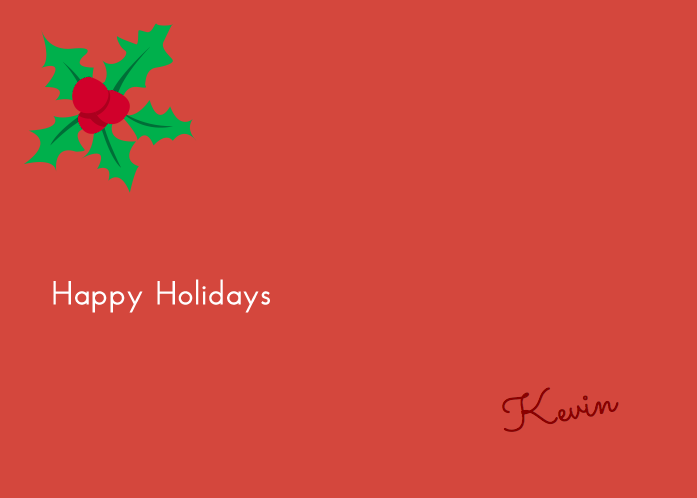 Happy (HTML) Holidays from Kevin Longa