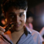 Kevin about to eat Fried Grasshopper - Phnom Penh - Cambodia - #FoodFriday: Eating Bugs or Establishing Businesses, Trust Your Gut - Kevin Longa - kevinlonga.com