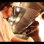 Chef Francisco fires up a dish on the grill at THREE Restaurant - Kevin Longa - kevinlonga.com