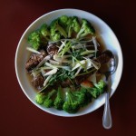 Veggie Duck: pressed shiitake mushrooms, tofu skin, onions, and assorted vegetables with special light sauce - Kevin Longa - kevinlonga.com